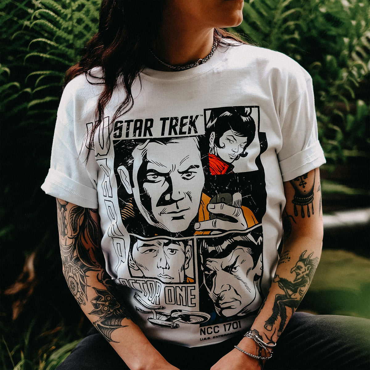 Immagine del prodotto Star Trek - T-Shirt retrò Warp 1 bianca