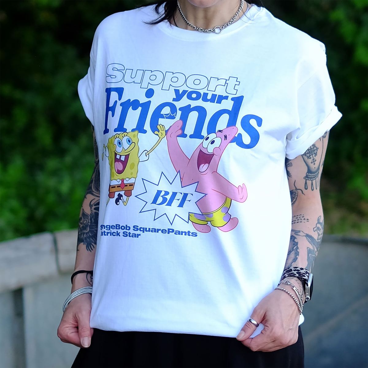 Immagine del prodotto T-shirt SpongeBob e Patrick Support Your Friends