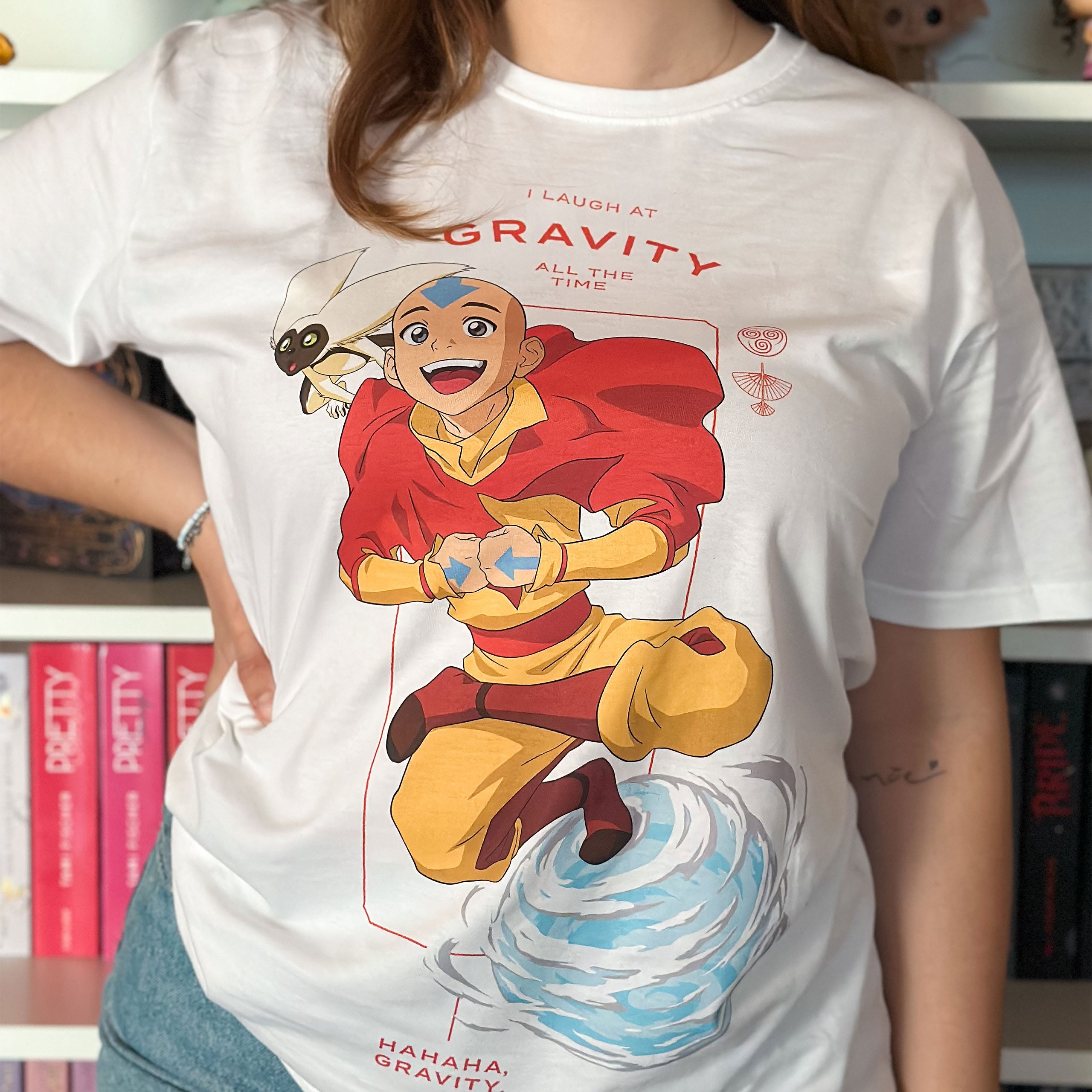 Immagine del prodotto Avatar – T-shirt Aang Laugh at Gravity bianca