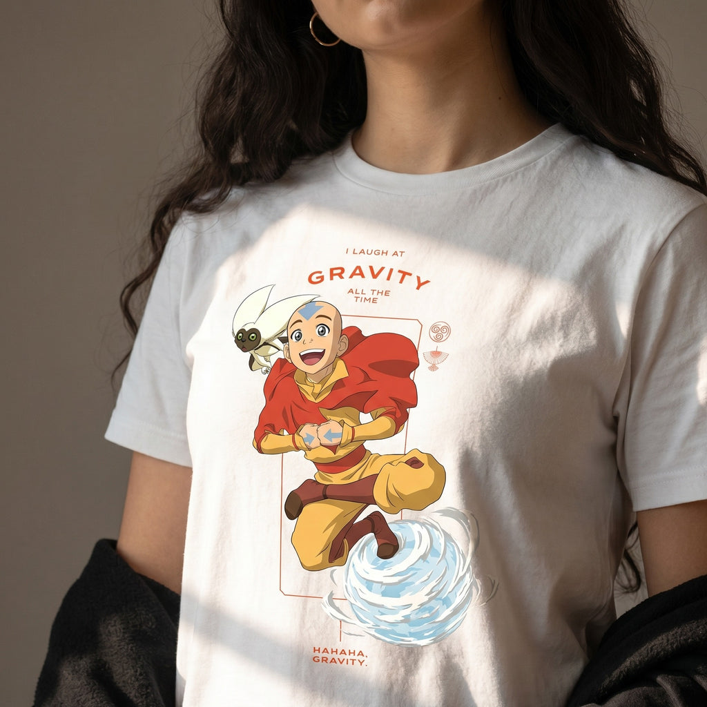 Immagine del prodotto Avatar – T-shirt Aang Laugh at Gravity bianca