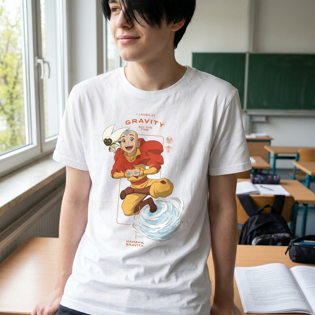 Immagine del prodotto Avatar – T-shirt Aang Laugh at Gravity bianca