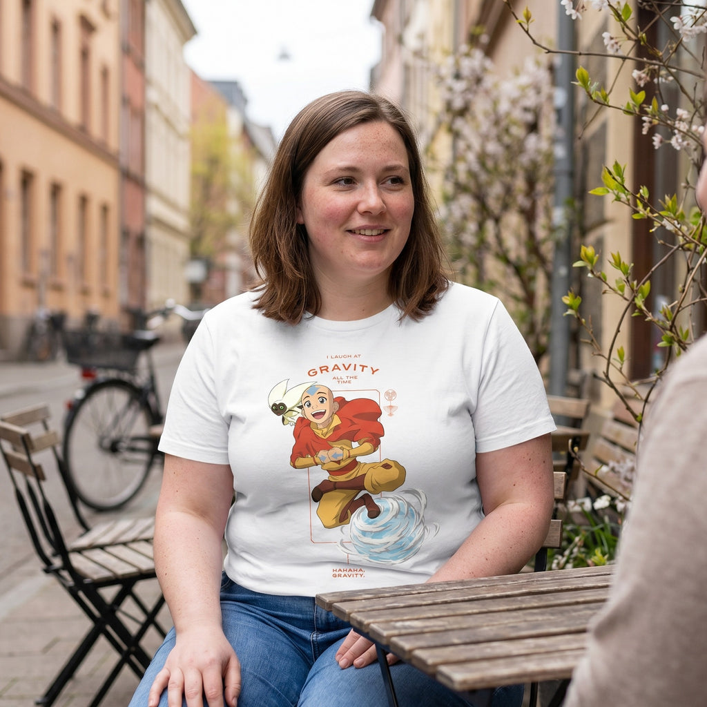 Immagine del prodotto Avatar – T-shirt Aang Laugh at Gravity bianca