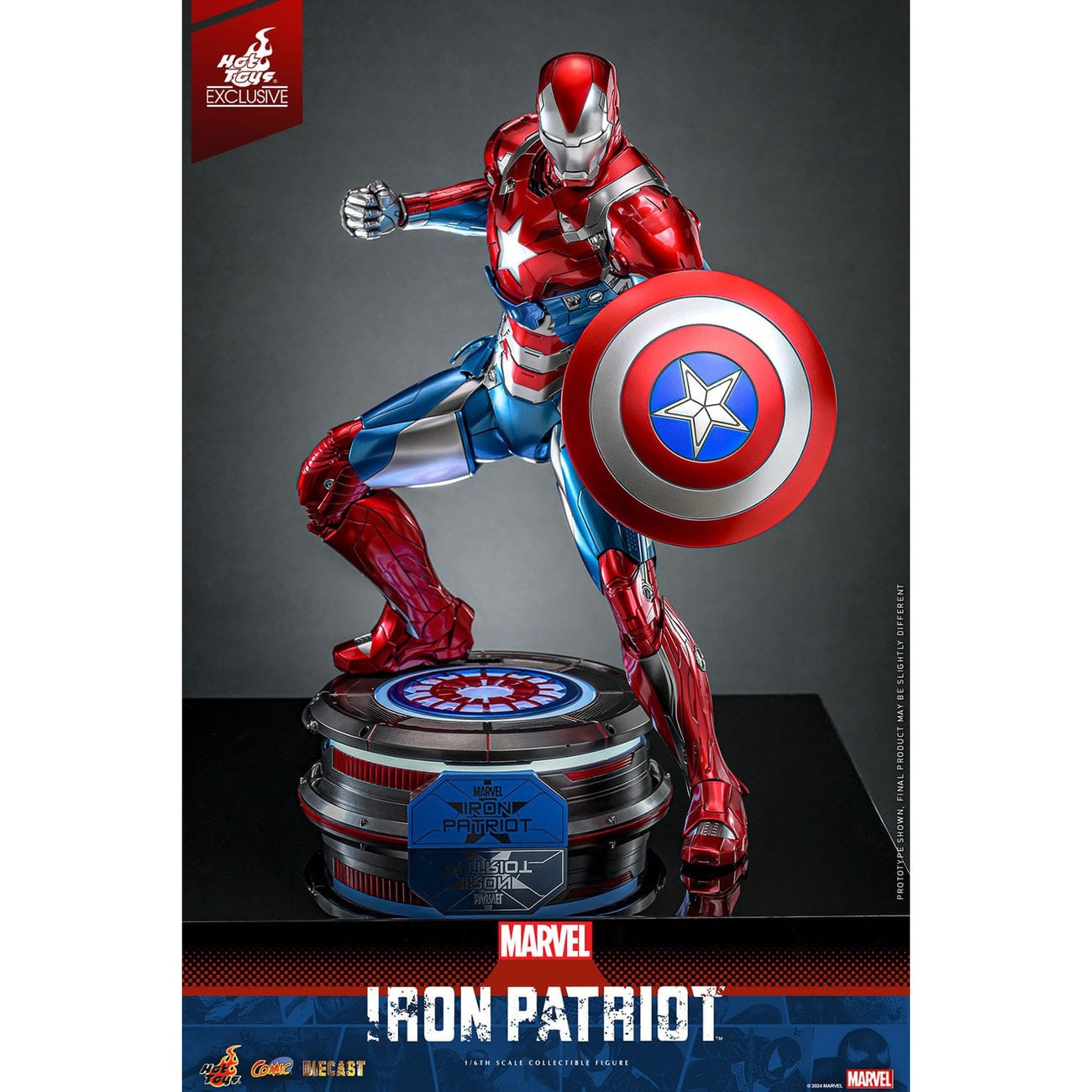 Immagine del prodotto Marvel - Iron Patriot Comic Diecast Masterpiece action figure esclusiva in scala 1:6