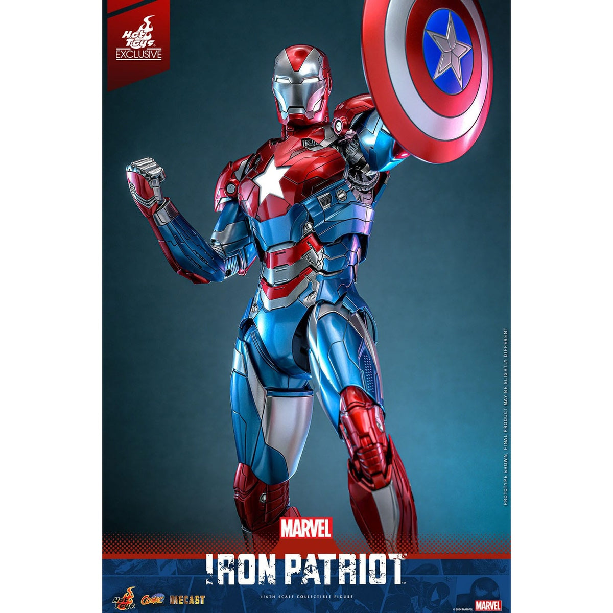 Immagine del prodotto Marvel - Iron Patriot Comic Diecast Masterpiece action figure esclusiva in scala 1:6