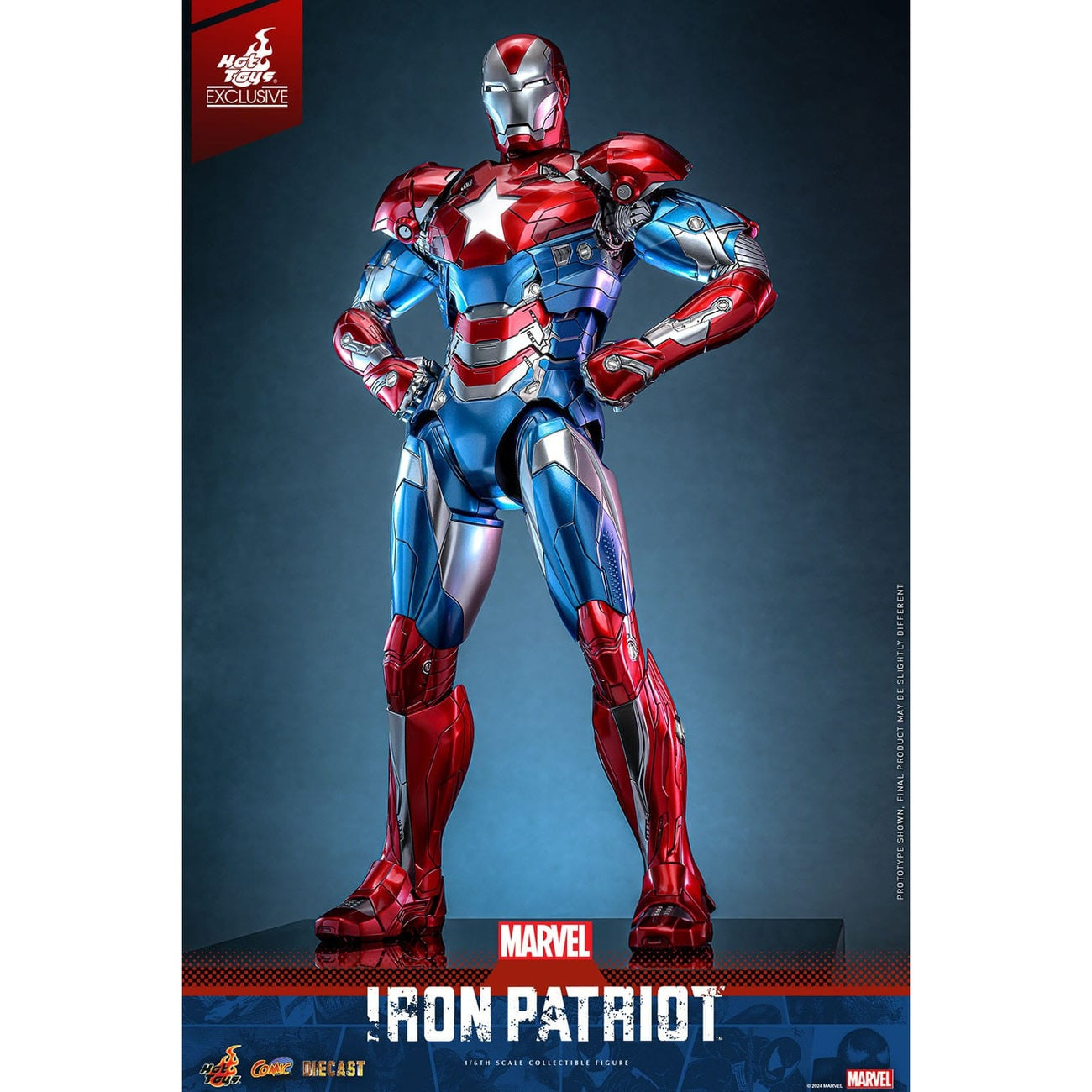 Immagine del prodotto Marvel - Iron Patriot Comic Diecast Masterpiece action figure esclusiva in scala 1:6
