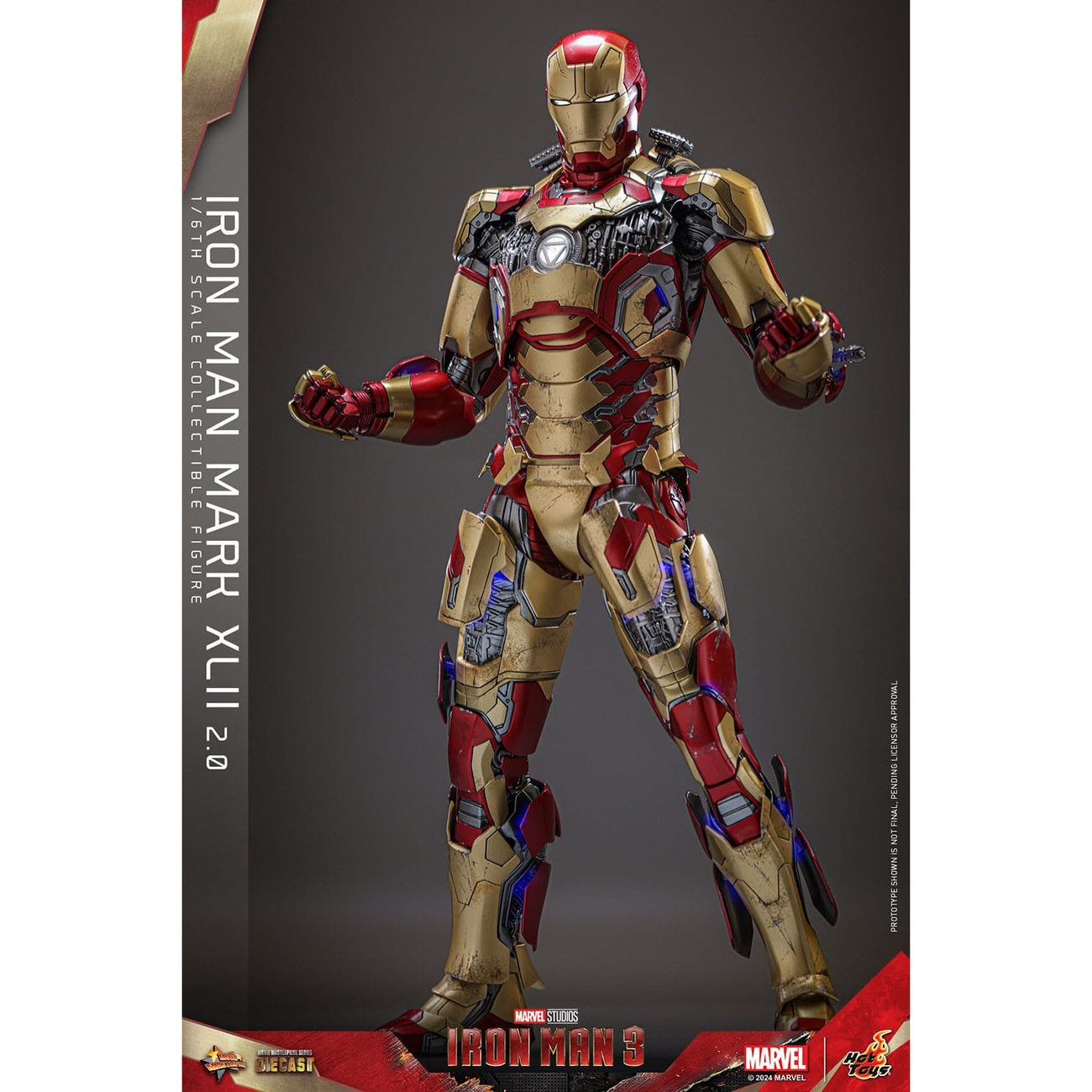Immagine del prodotto Iron Man 3 - Action figure Diecast Masterpiece Iron Man Mark XLII 1:6 Deluxe