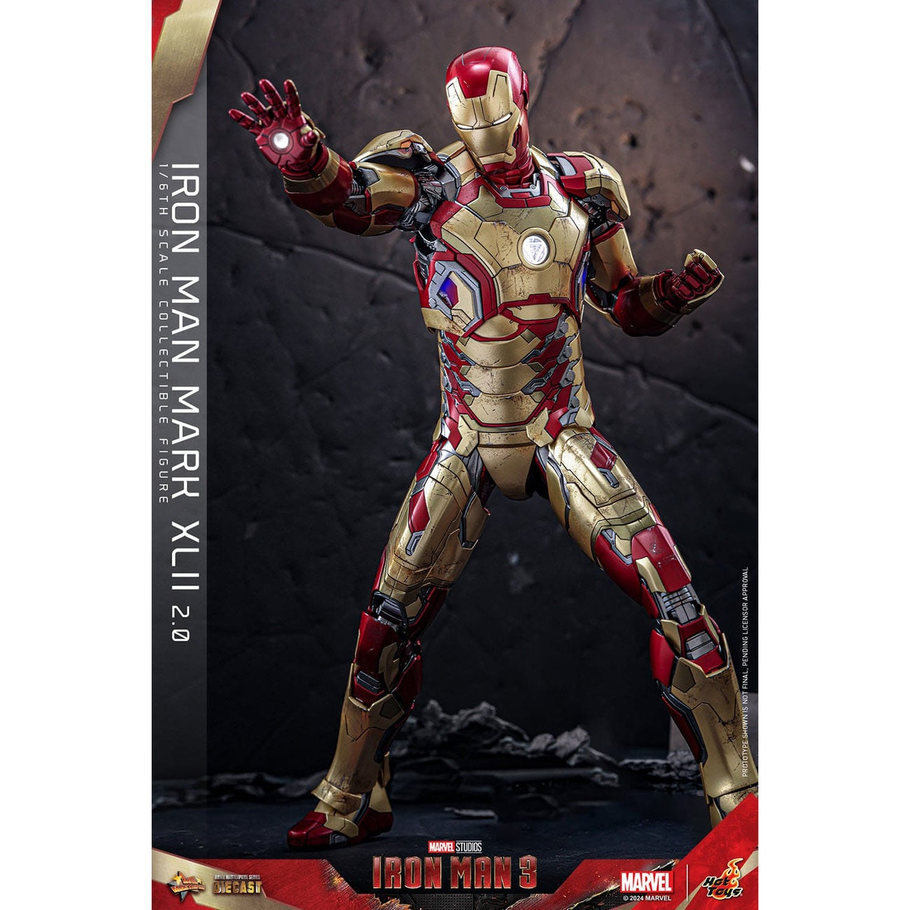 Immagine del prodotto Iron Man 3 - Action figure Diecast Masterpiece Iron Man Mark XLII 1:6 Deluxe
