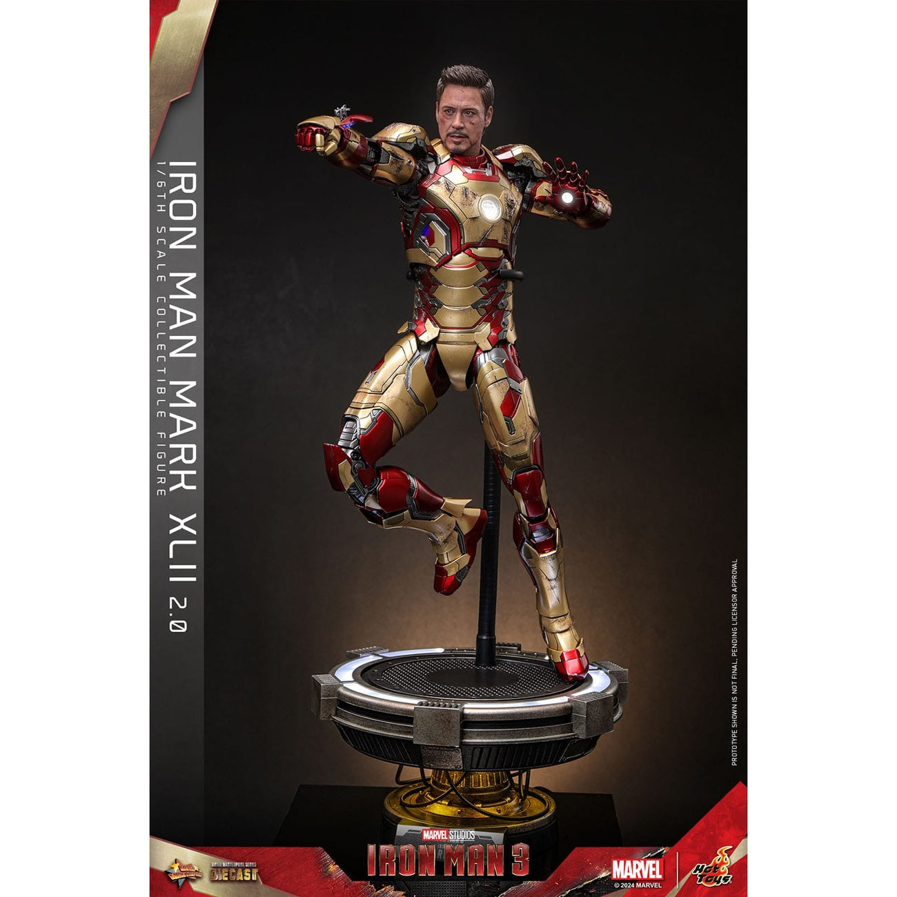 Immagine del prodotto Iron Man 3 - Action figure Diecast Masterpiece Iron Man Mark XLII 1:6 Deluxe