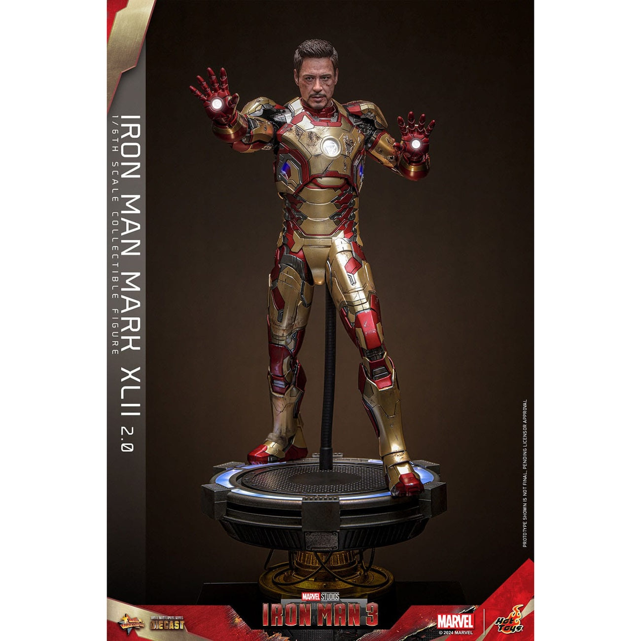 Immagine del prodotto Iron Man 3 - Action figure Diecast Masterpiece Iron Man Mark XLII 1:6 Deluxe
