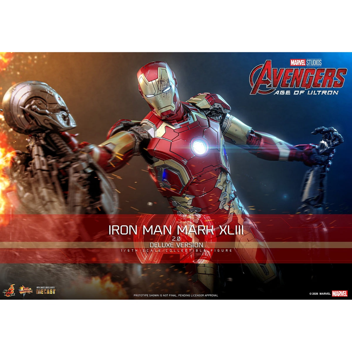 Immagine del prodotto Avengers: Age of Ultron - Iron Man Mark XLIII action figure Masterpiece 1:6 Versione Deluxe