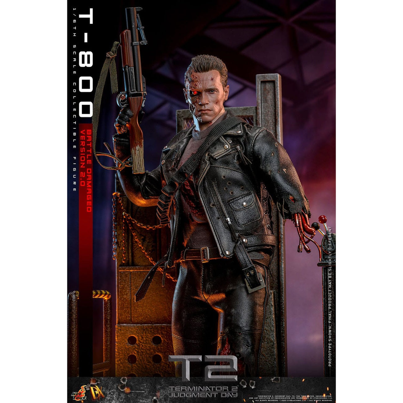 Product image T-800 Masterpiece Action Figure 1:6 Battle Damaged Version 2.0 - Terminator 2