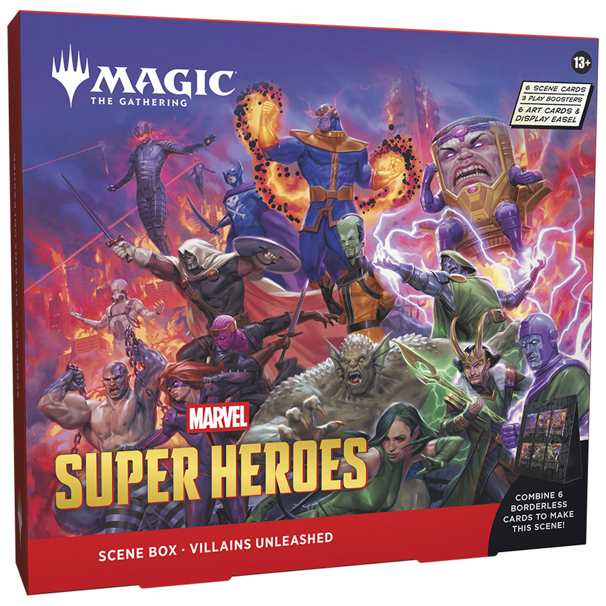 Immagine del prodotto Marvel Super Heroes Villains Unleashed Scene Box versione inglese – Magic: The Gathering