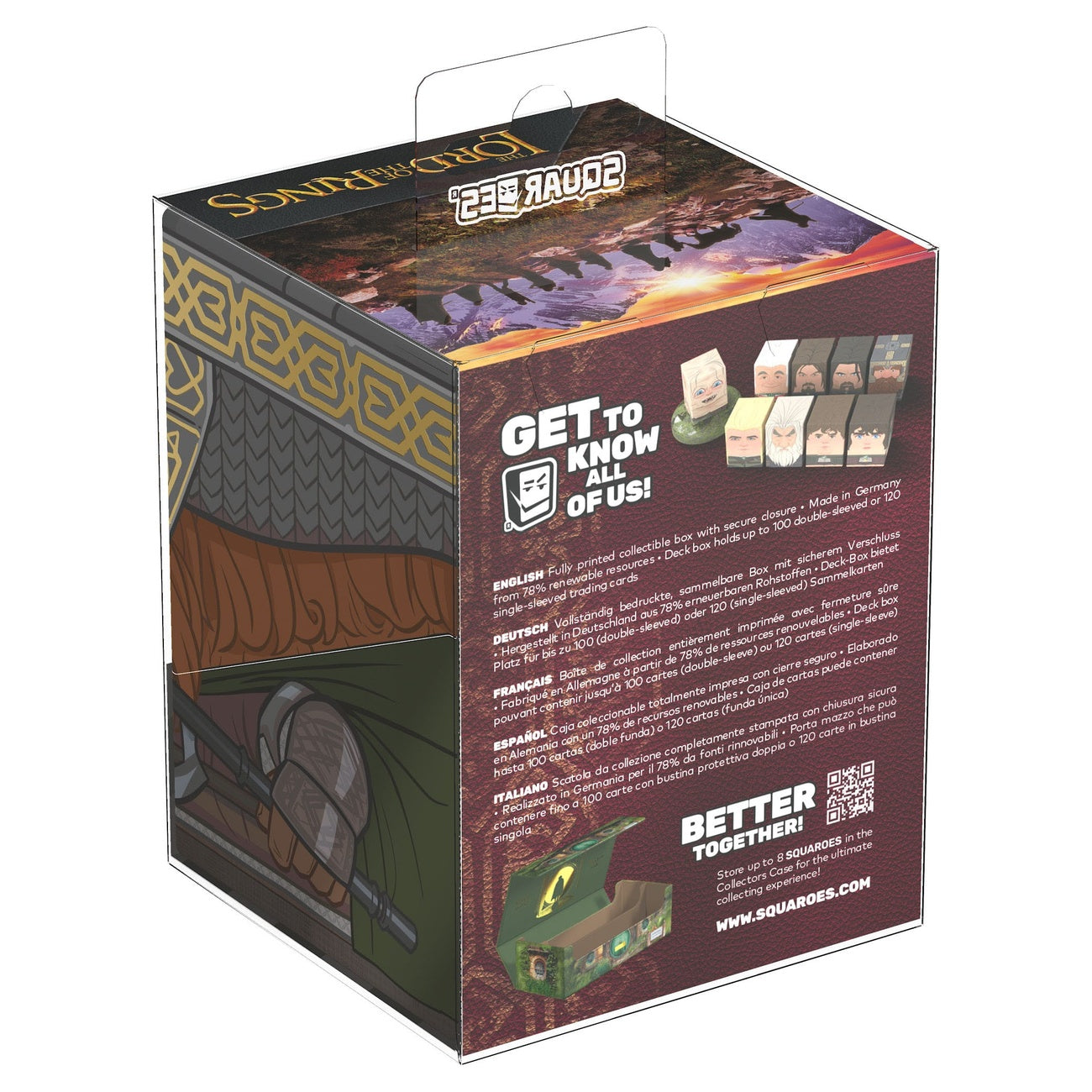 Immagine del prodotto Scatola per carte da collezione Gimli Ultimate Guard - Il Signore degli Anelli