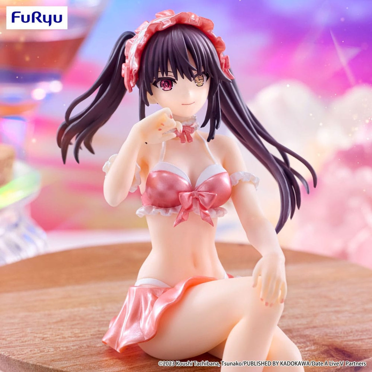 Product image Date A Live V Noodle Stopper PVC Statue Kurumi Tokisaki Swimsuit Pastel Red Color Ver. 15 cm