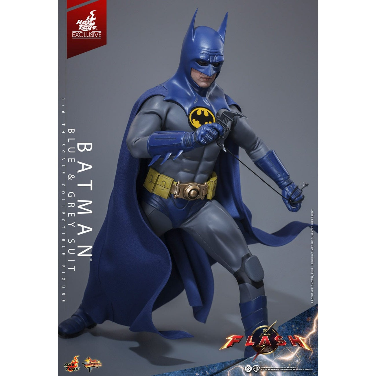 Product image The Flash Movie Masterpiece Action Figure 1/6 Batman (Blue & Grey Suit) Limited Edition Hot Toys Exclusive 30 cm