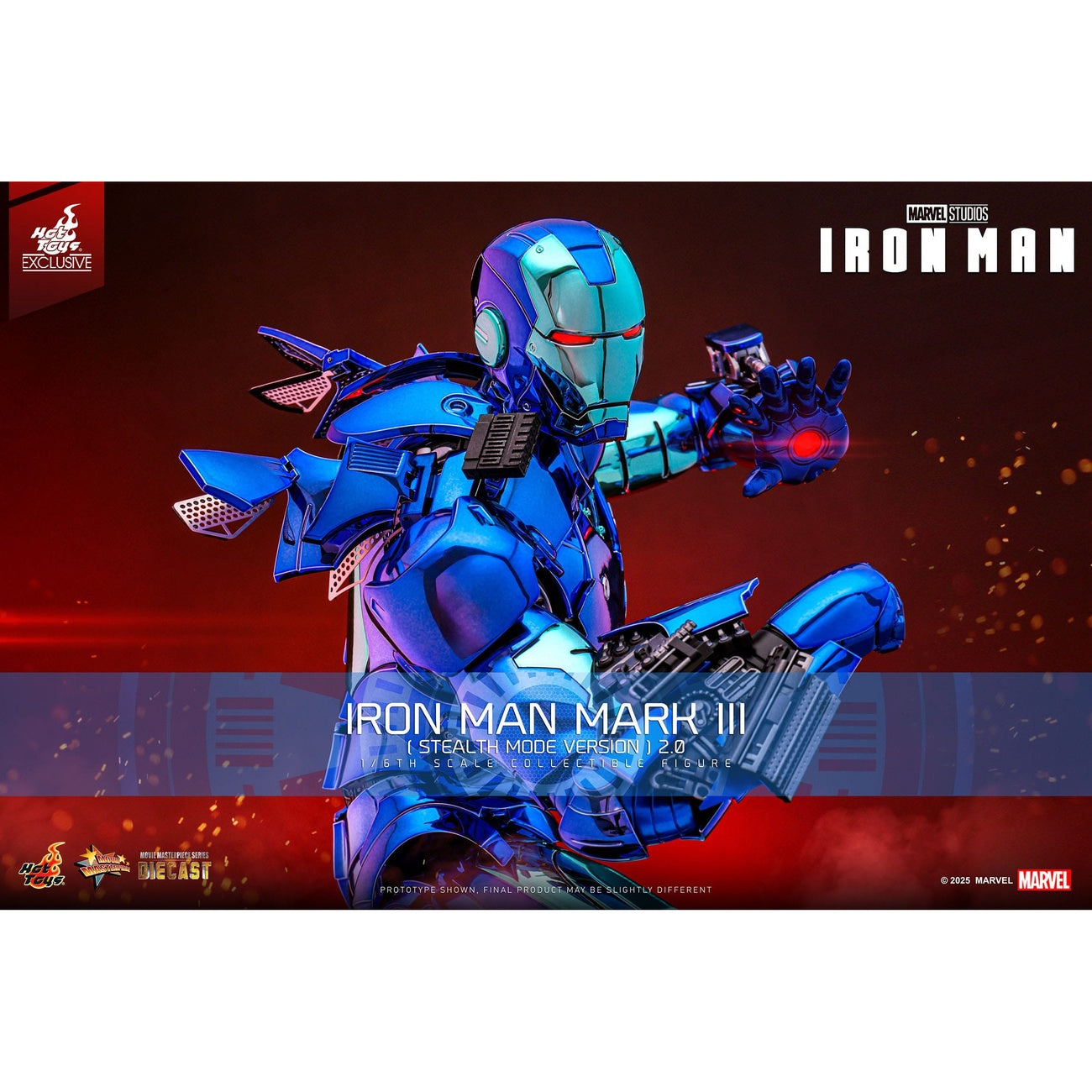 Immagine del prodotto Iron Man Movie Masterpiece Diecast action figure 1/6 Iron Man Mark III (Stealth Mode Ver.) 2.0 Hot Toys Exclusive 33 cm