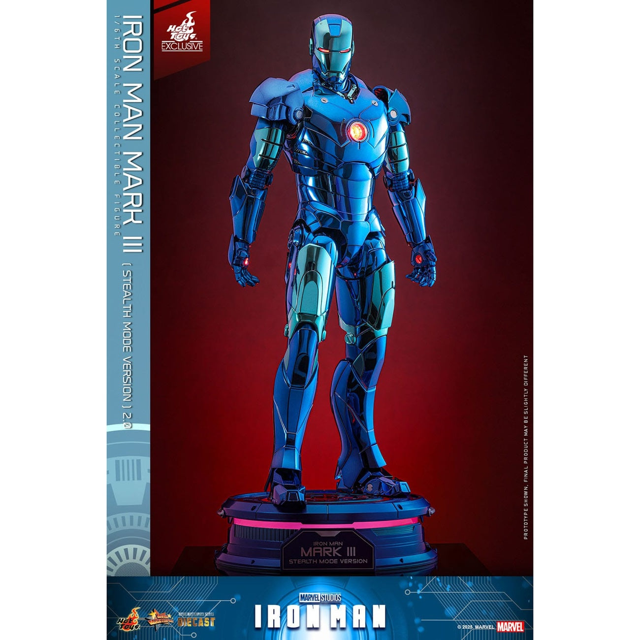 Immagine del prodotto Iron Man Movie Masterpiece Diecast action figure 1/6 Iron Man Mark III (Stealth Mode Ver.) 2.0 Hot Toys Exclusive 33 cm
