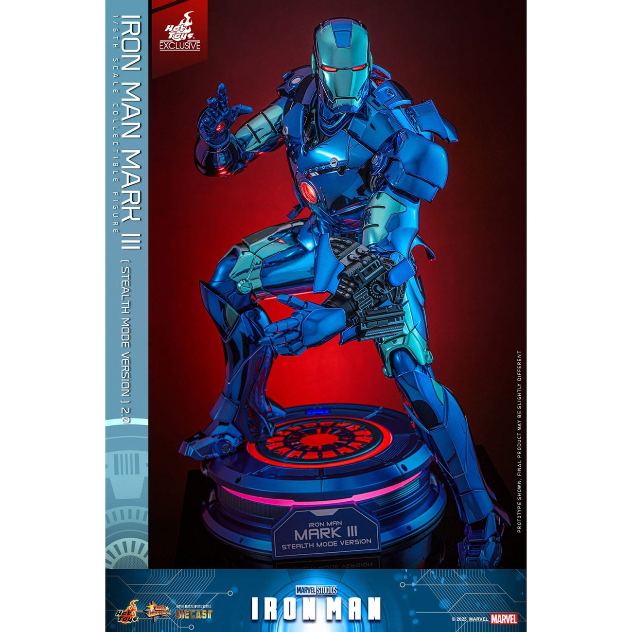 Immagine del prodotto Iron Man Movie Masterpiece Diecast action figure 1/6 Iron Man Mark III (Stealth Mode Ver.) 2.0 Hot Toys Exclusive 33 cm