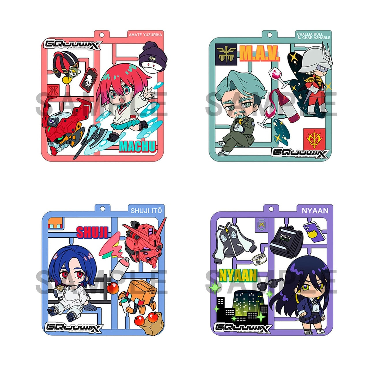Immagine del prodotto Mobile Suit Gundam GQuuuuuuX Plat Collection assortimento di ciondoli (4)