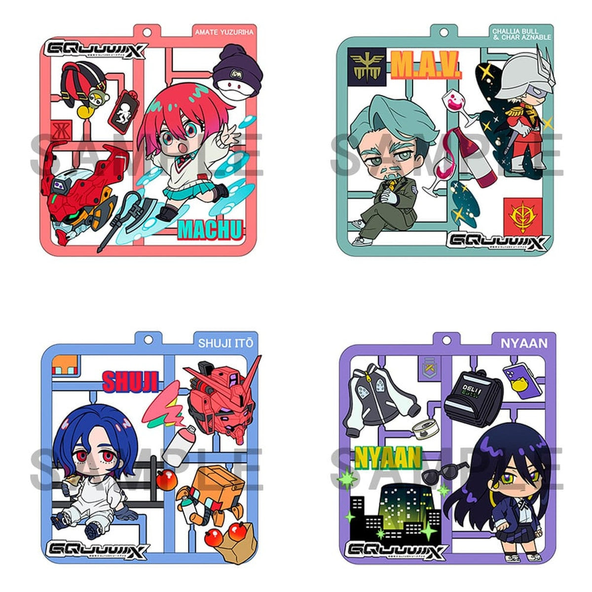 Immagine del prodotto Mobile Suit Gundam GQuuuuuuX Plat Collection assortimento di ciondoli (4)