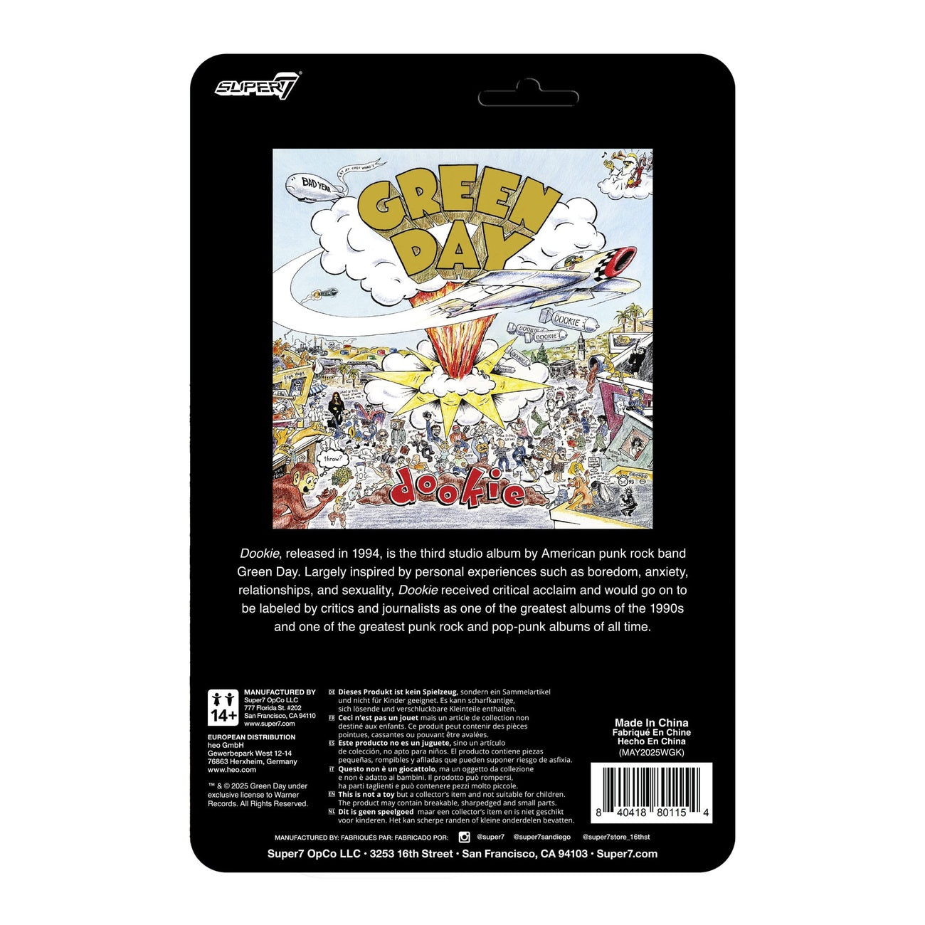 Immagine del prodotto Green Day Action figure ReAction Dookie Dog 9 cm