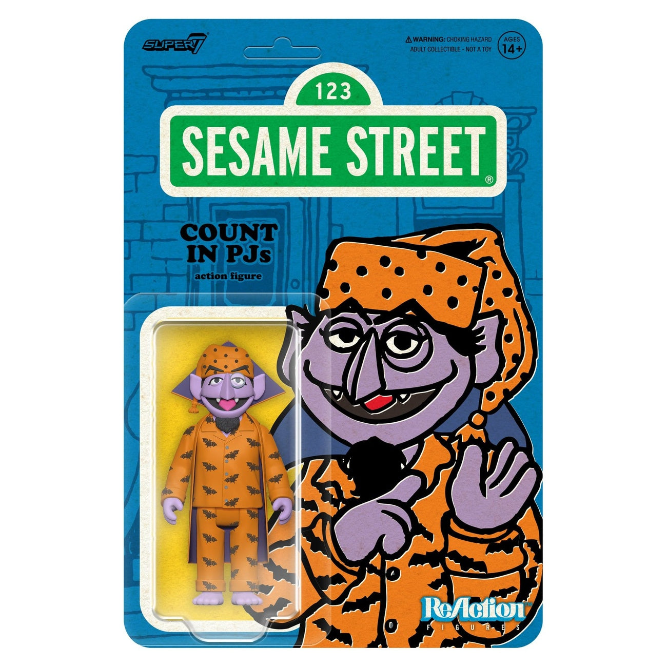 Immagine del prodotto Sesamo Street action figure ReAction Wave 06 Count von Count (pigiama) 10 cm