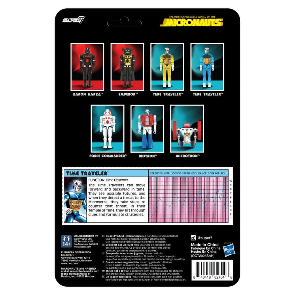 Immagine del prodotto Micronauts action figure ReAction+ Wave 03 Time Traveler (blu traslucido) 10 cm