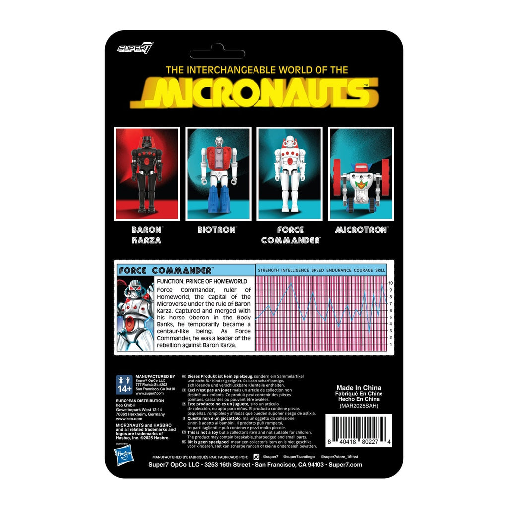 Immagine del prodotto Micronauts action figure ReAction+ Wave 02 Force Commander 9 cm