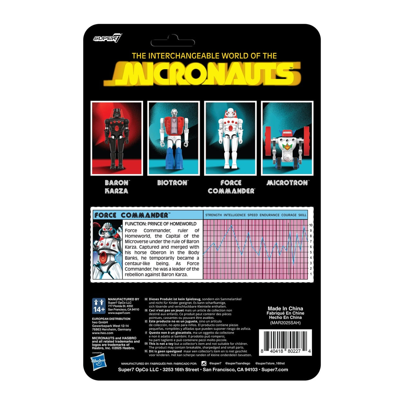Immagine del prodotto Micronauts action figure ReAction+ Wave 02 Force Commander 9 cm