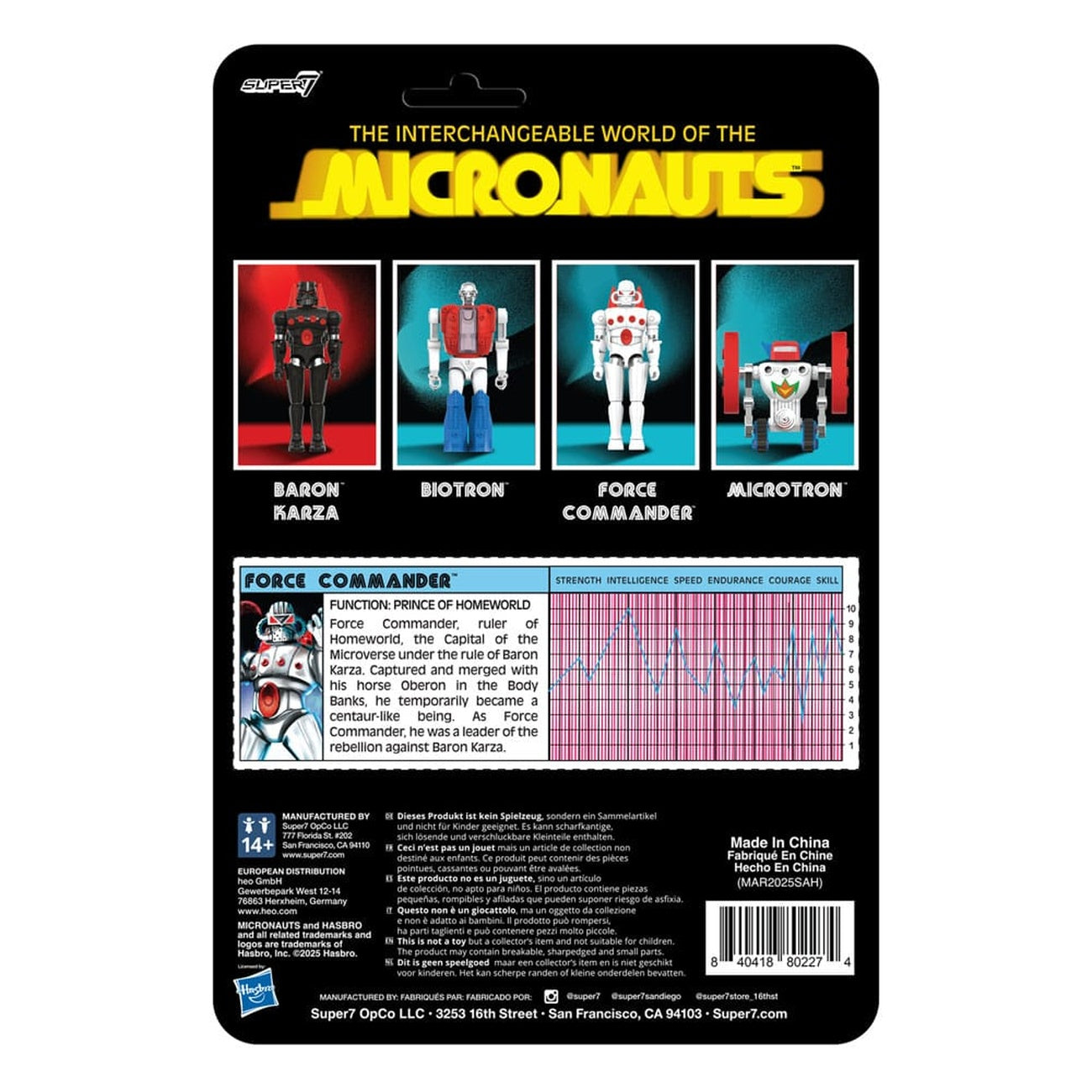 Immagine del prodotto Micronauts action figure ReAction+ Wave 02 Force Commander 9 cm