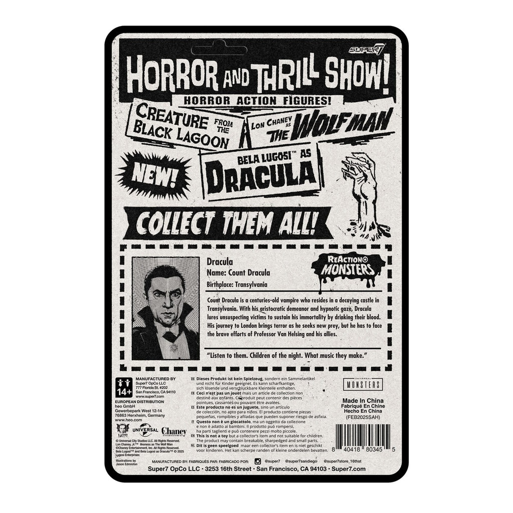 Immagine del prodotto Universal Monsters action figure ReAction+ Wave 1 Dracula 10 cm