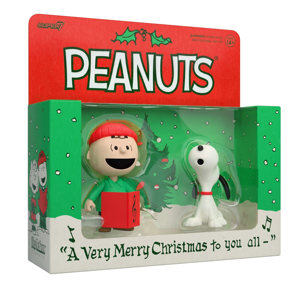 Immagine del prodotto Peanuts ReAction Set di 2 action figure Charlie Brown e Snoopy (Canto di Natale) 10 cm