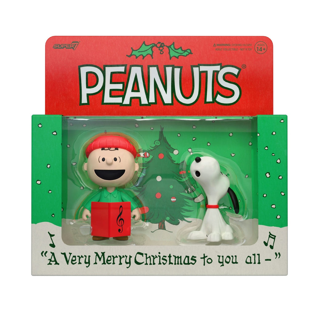 Immagine del prodotto Peanuts ReAction Set di 2 action figure Charlie Brown e Snoopy (Canto di Natale) 10 cm