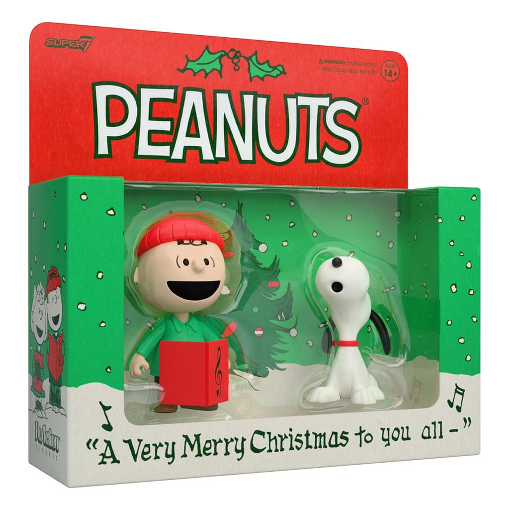 Immagine del prodotto Peanuts ReAction Set di 2 action figure Charlie Brown e Snoopy (Canto di Natale) 10 cm