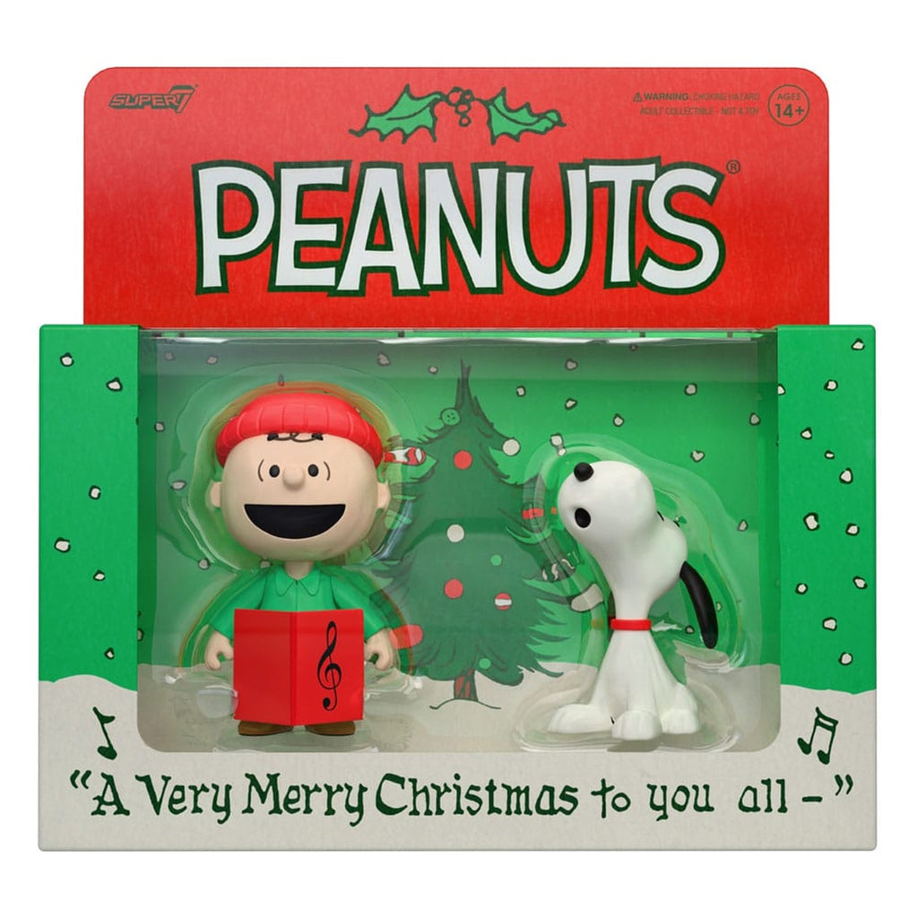 Immagine del prodotto Peanuts ReAction Set di 2 action figure Charlie Brown e Snoopy (Canto di Natale) 10 cm