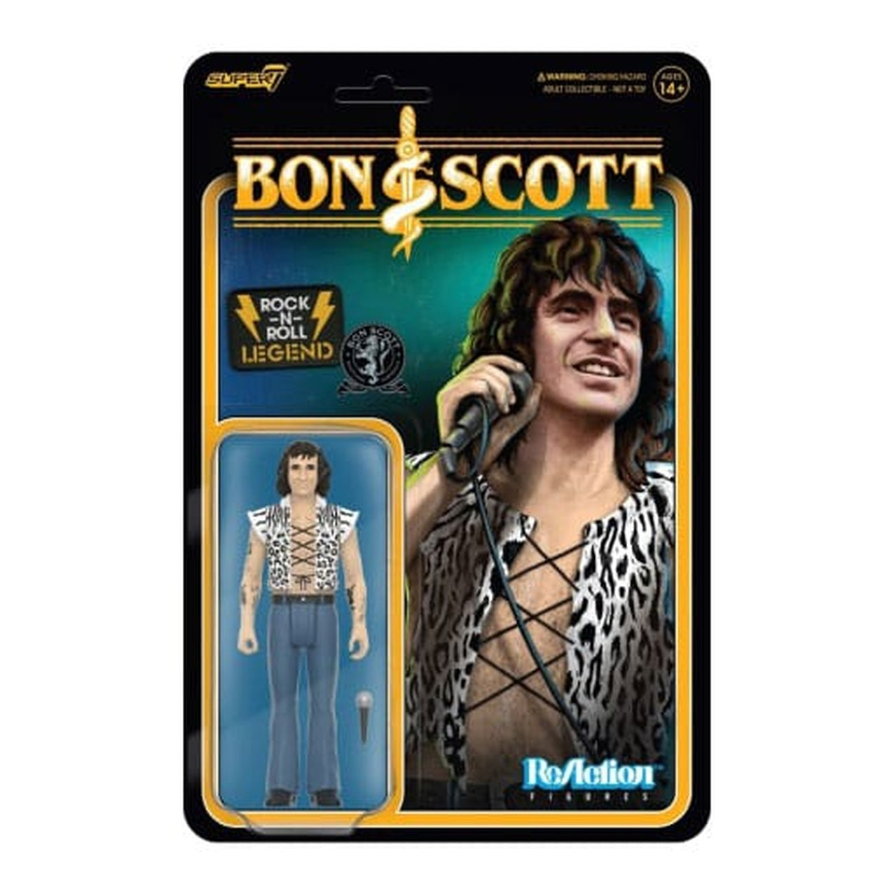 Product image Bon Scott ReAction action figure Wave 02 Bon Scott (Leopard Print) 10 cm
