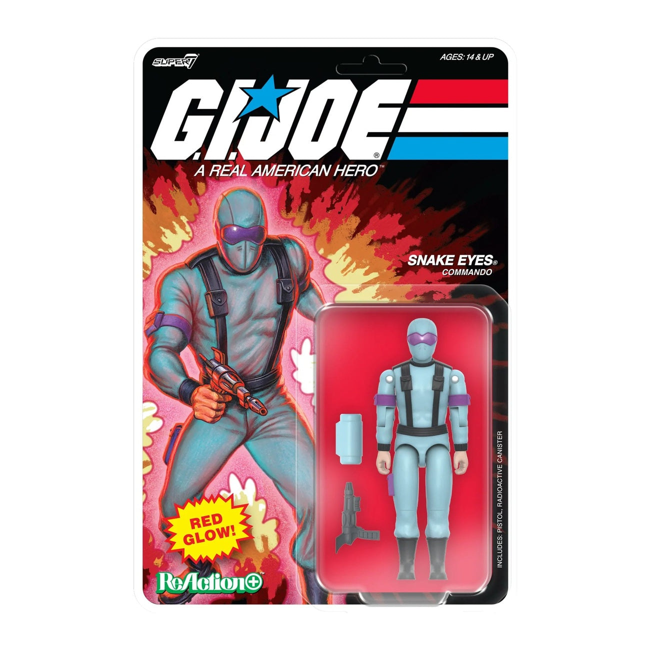 Immagine del prodotto GI Joe ReAction+ action figure Wave 06 Snake Eyes (Red Glow, Crystal Poison) 10 cm
