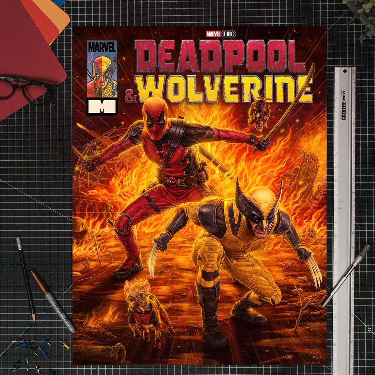 Immagine del prodotto Marvel Stampa artistica Deadpool & Wolverine 46 x 61 cm – senza cornice