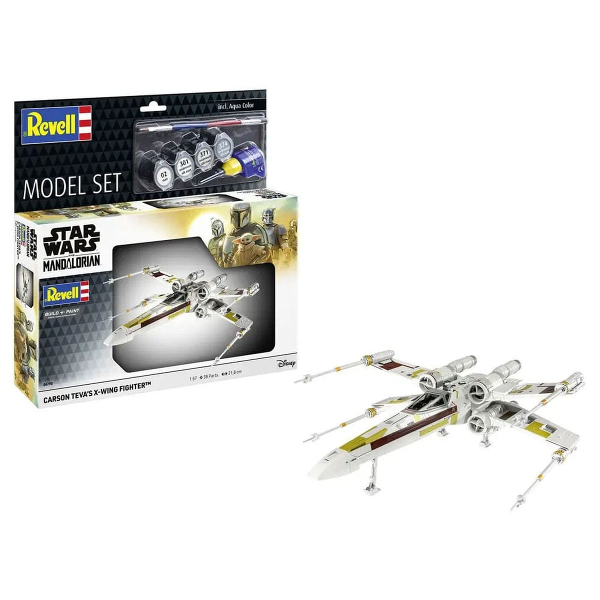 Immagine del prodotto Model kit Star Wars con accessori di base 1/57 X-Wing Fighter di Carson Teva 22 cm