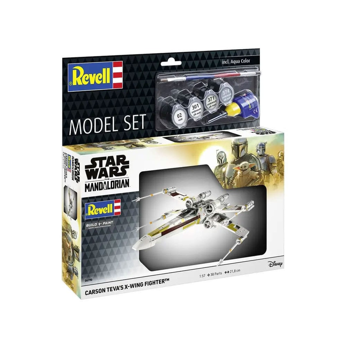 Immagine del prodotto Model kit Star Wars con accessori di base 1/57 X-Wing Fighter di Carson Teva 22 cm