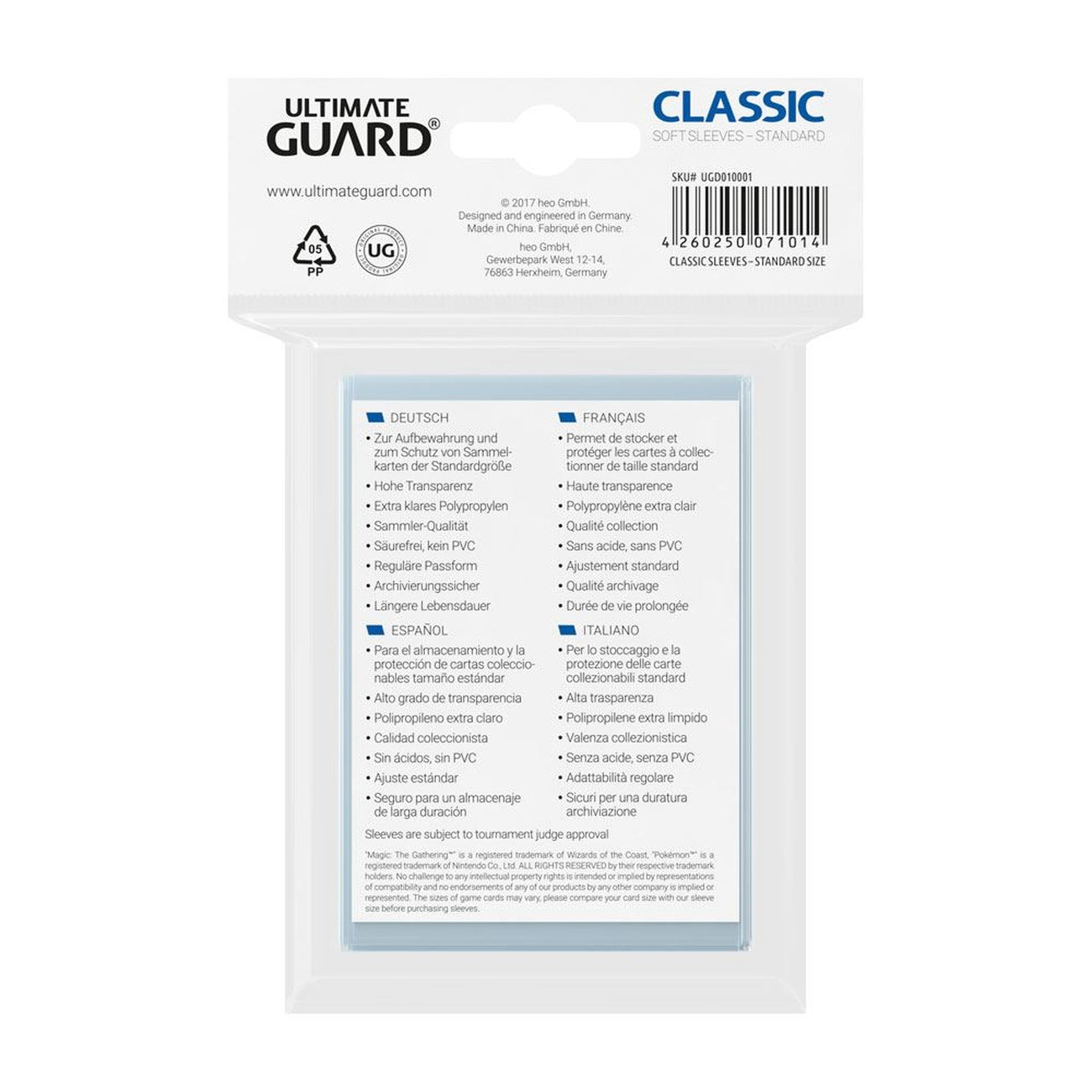 Immagine del prodotto Ultimate Guard Bustine Classic Formato Standard (100)