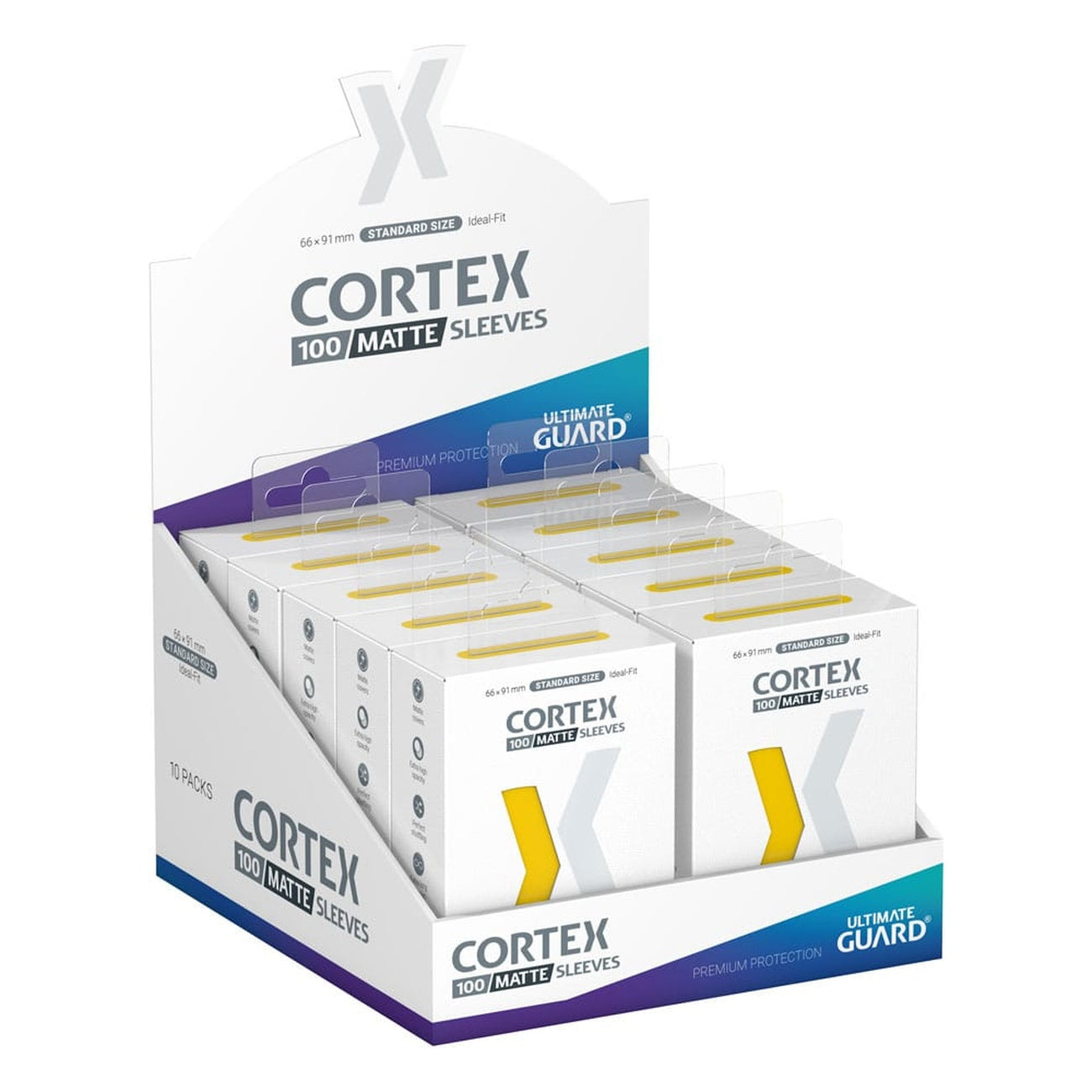 Product image Ultimate Guard Cortex Sleeves Matte Standard Size (100) - Yellow