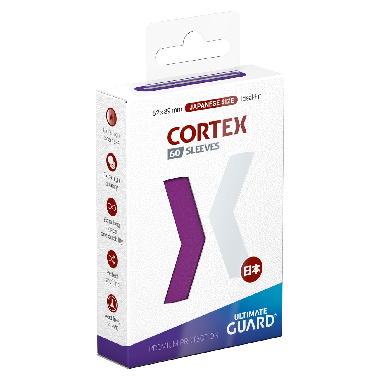 Immagine del prodotto Ultimate Guard Cortex Sleeves formato giapponese (60) - Viola