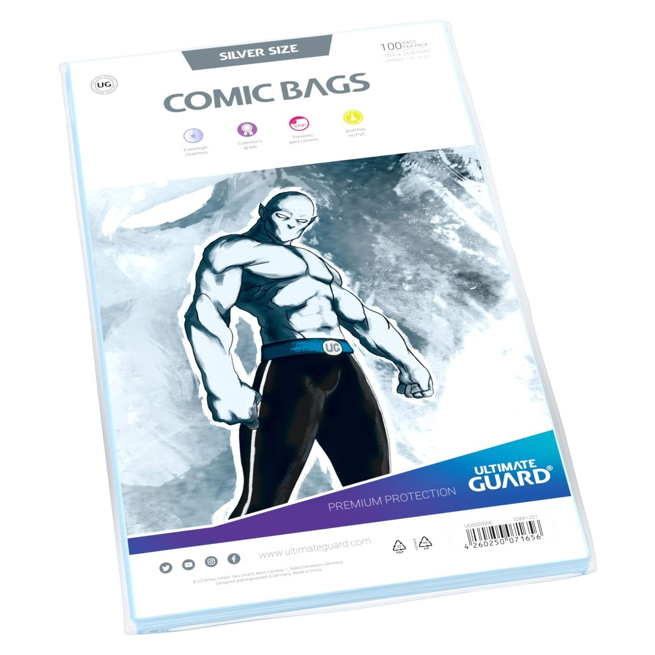 Immagine del prodotto Ultimate Guard Comic Bags Standard (100) - Silver Size