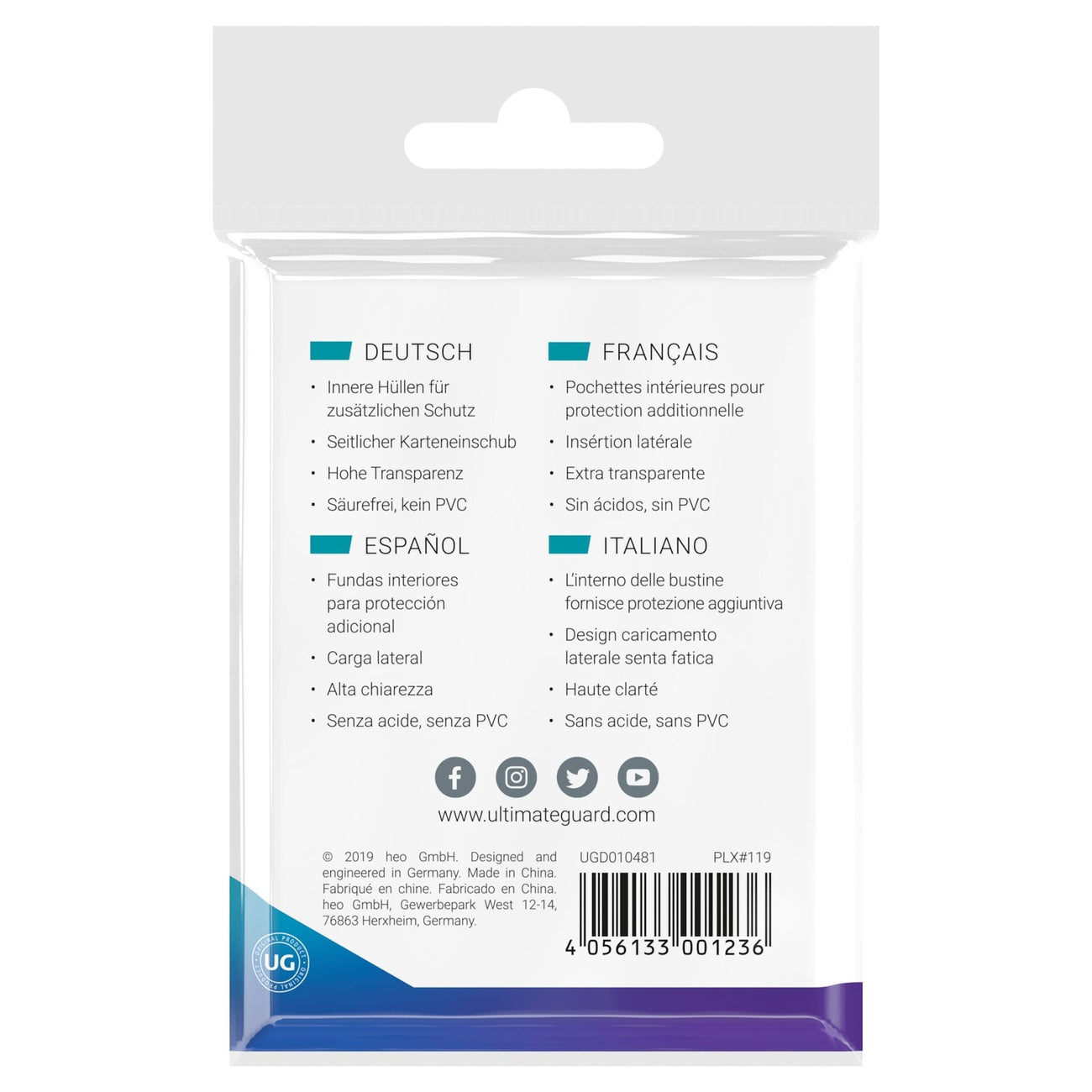 Immagine del prodotto Ultimate Guard Precise-Fit Sleeves formato giapponese (100) - Side-Loading