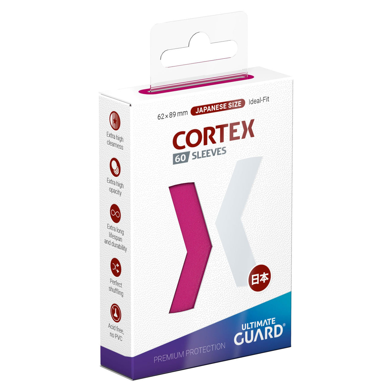 Product image Ultimate Guard Cortex Sleeves Japanese Size (60) - Pink