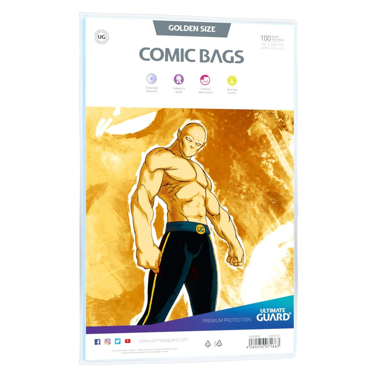 Immagine del prodotto Ultimate Guard Comic Bags Standard (100) - Golden Size