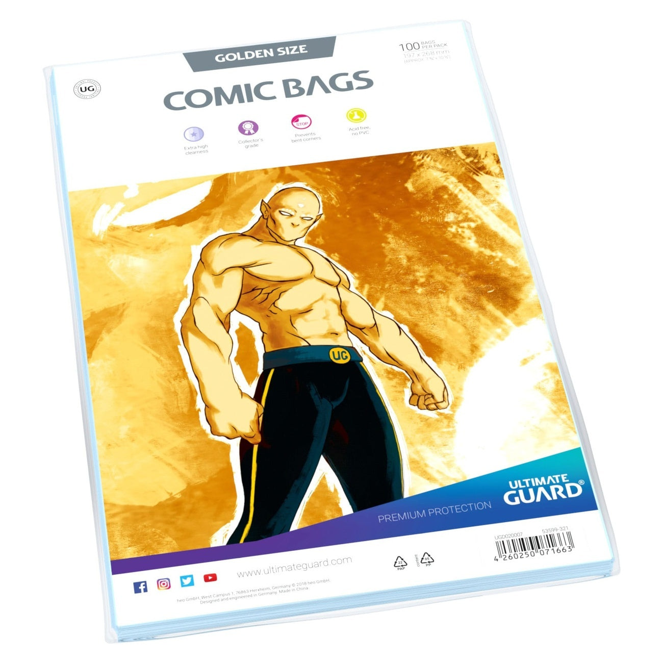 Immagine del prodotto Ultimate Guard Comic Bags Standard (100) - Golden Size