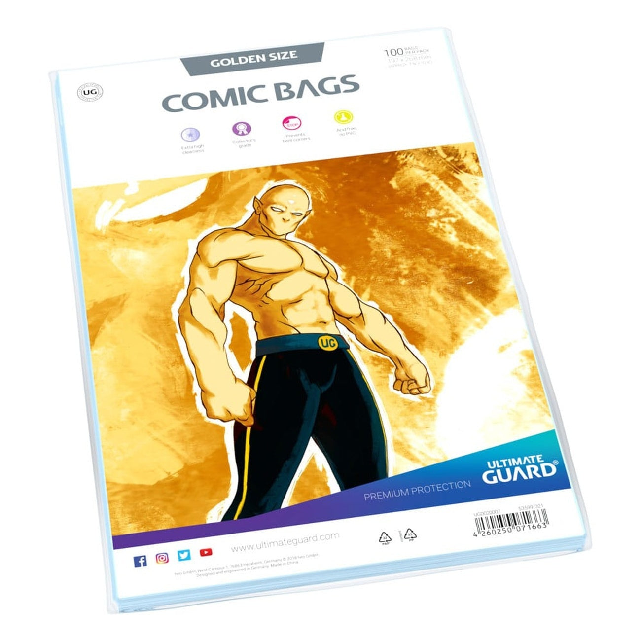 Immagine del prodotto Ultimate Guard Comic Bags Standard (100) - Golden Size