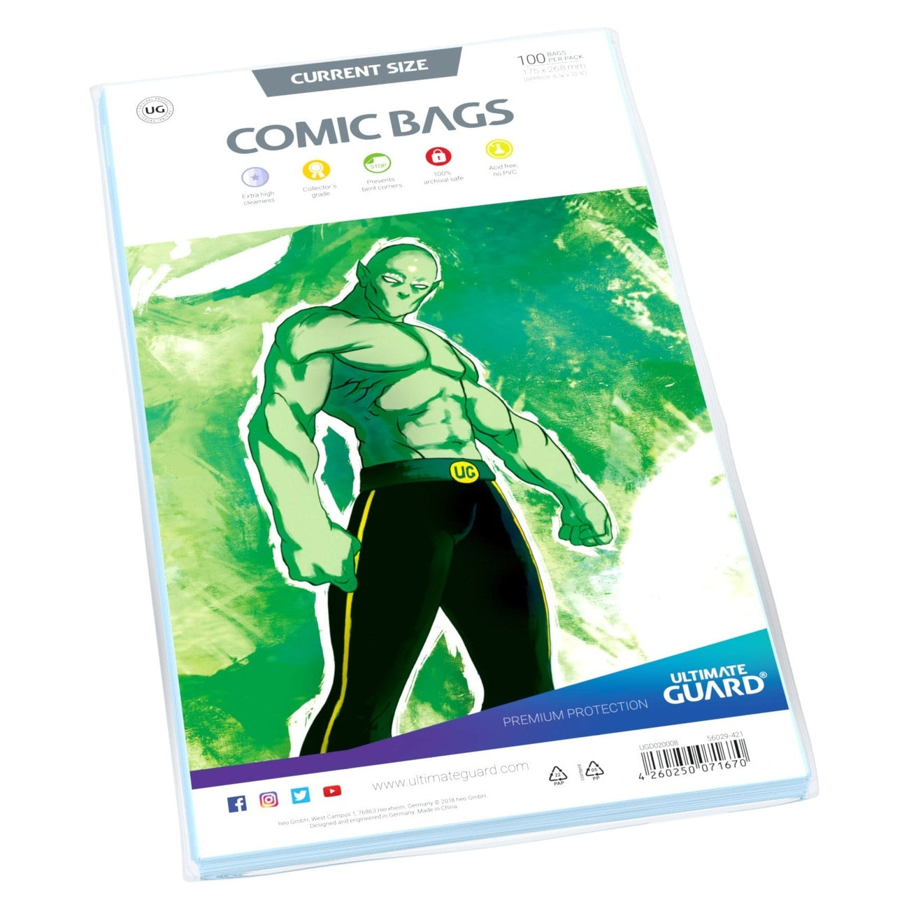 Immagine del prodotto Ultimate Guard Comic Bags Standard (100) - Current Size